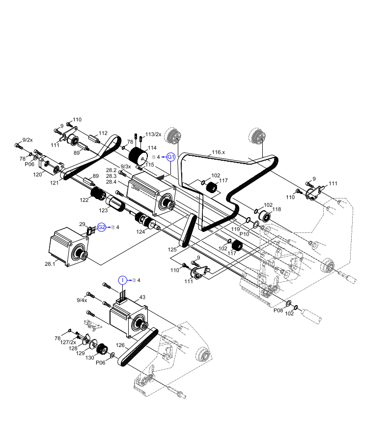 Left Hand Unit - Motors, Gear